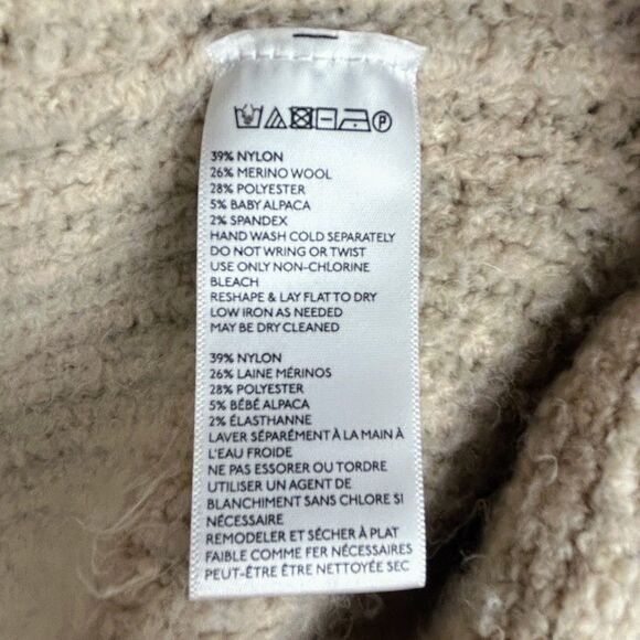 Sleeping on Snow Anthropologie Open Front Cardigan Sweater Merino Wool Alpaca M - Picture 14 of 15